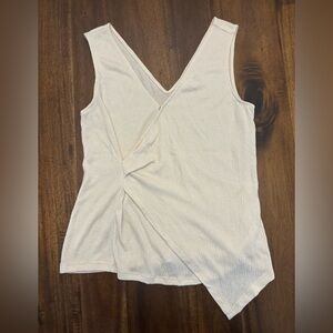 3/$12 Cream Sleeveless V-Neck Top